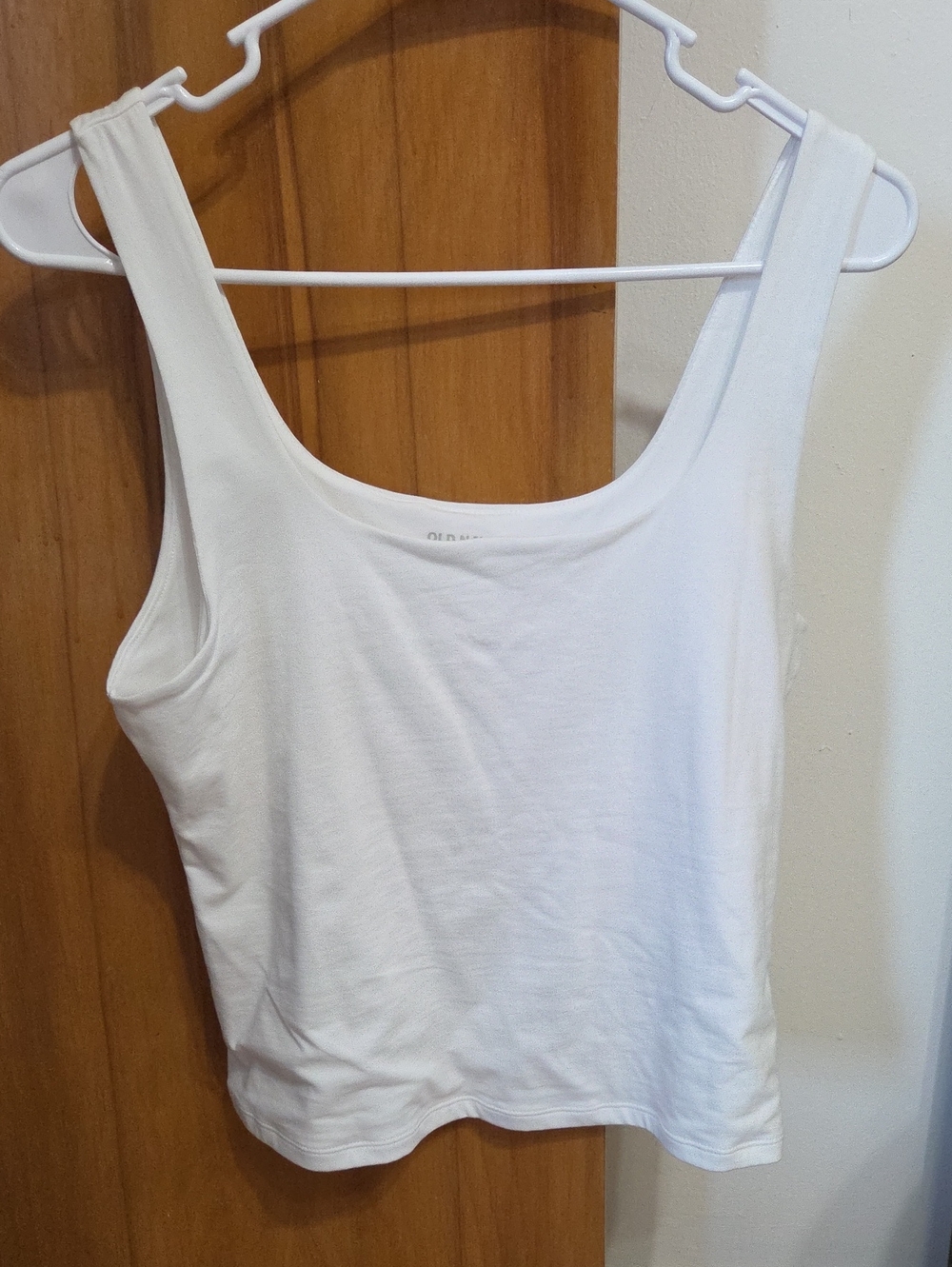Old Navy White Scoop Tank with Wide Straps